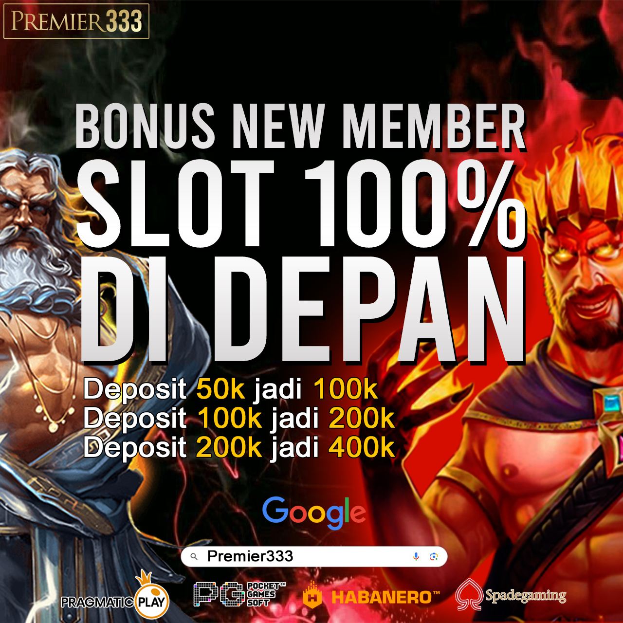 BONUS NEW MEMBER SLOT 100% DI DEPAN